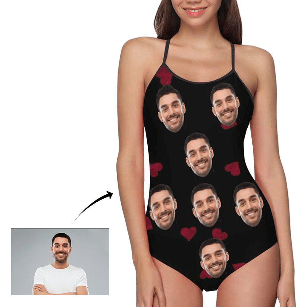 Personalized Husband Face Swimsuit Photo Swimwear Custom Bathing Suit Bridesmaid Party - Image 2