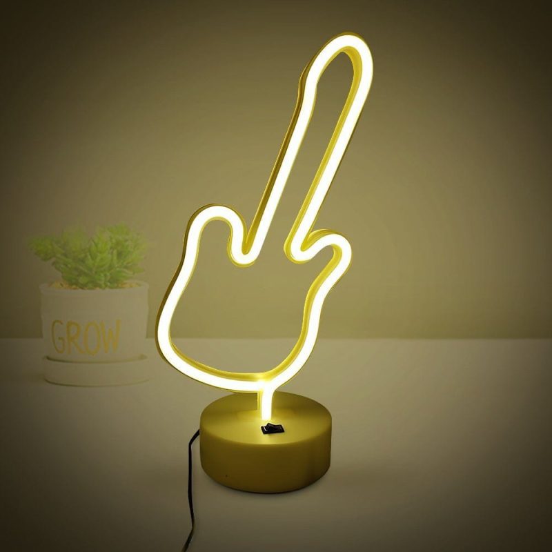 Night LIght Lamp Neon Lamp Guitar Shape Gift For Music Lovers