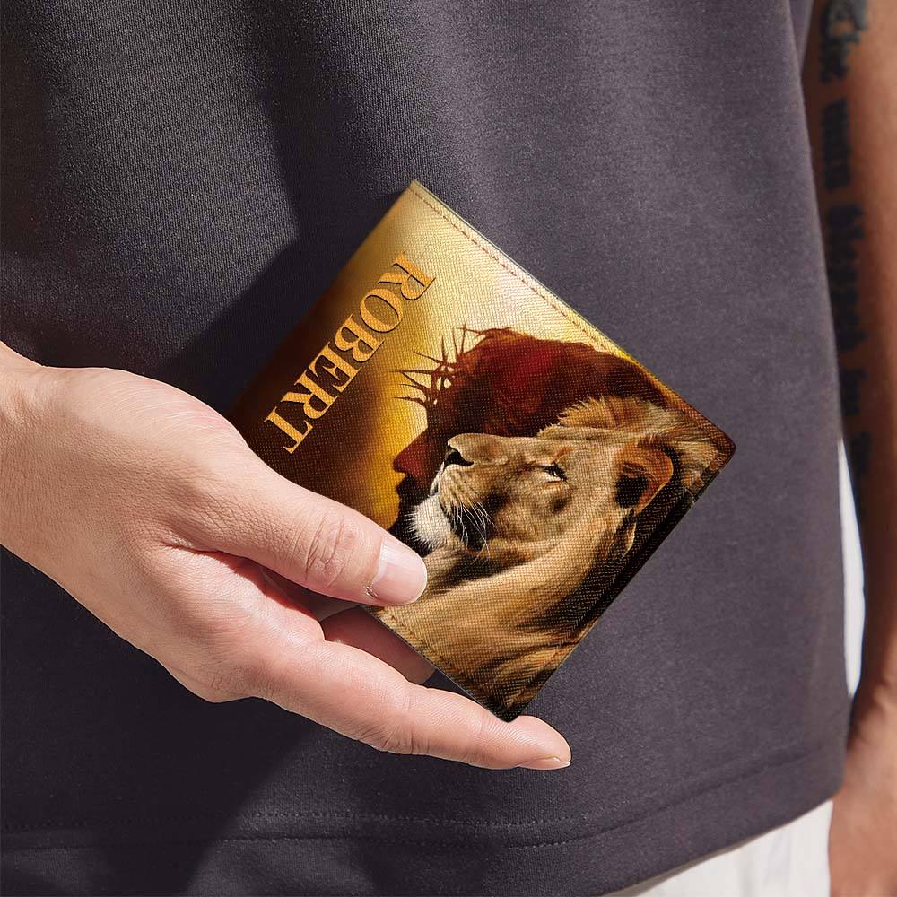 Name Of Jesus | Personalized Folded Wallet For Men - Image 2