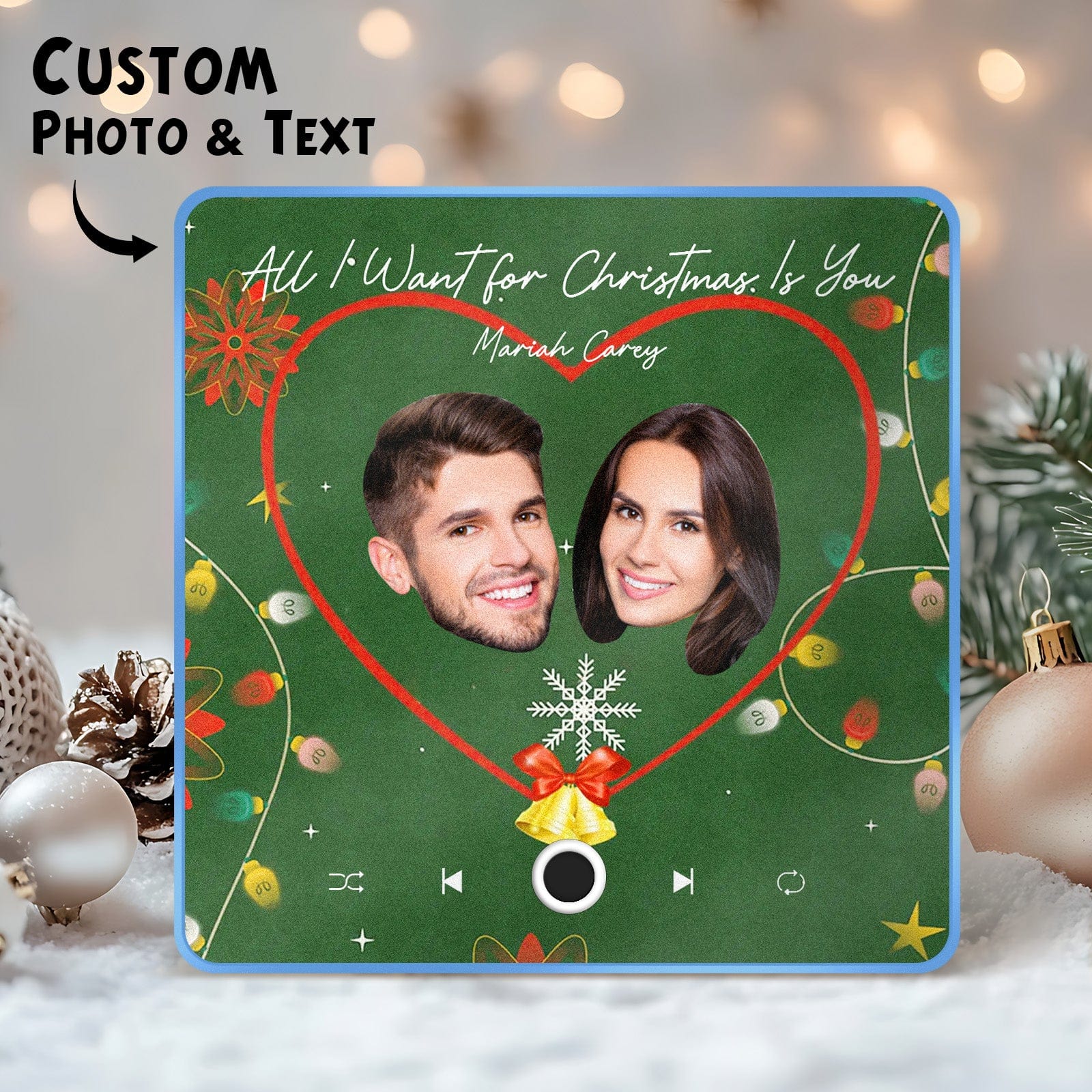 Customized Music Fridge Magnet Personalized Fridge Magnet With Face Photo for Creative Christmas Gift - Image 2