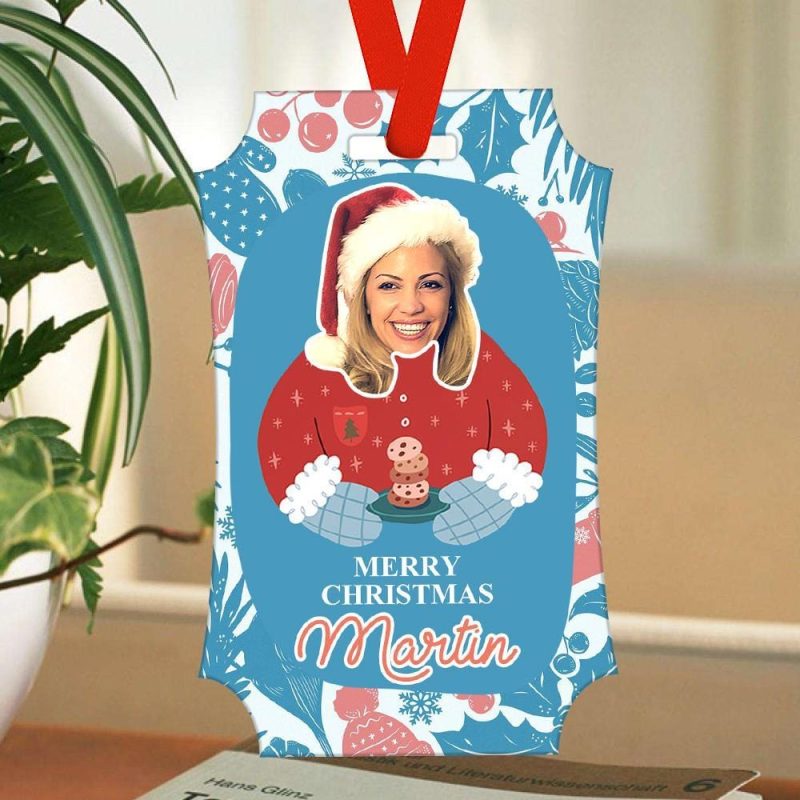 Custom Photo Ornaments Rectangle Ornaments Christmas Gifts For Her