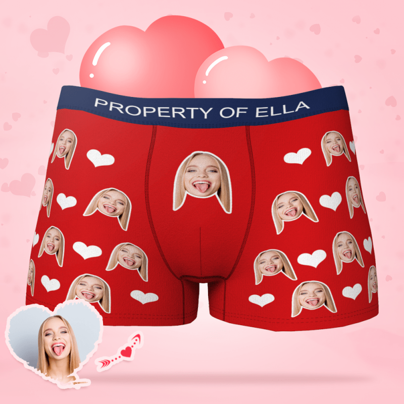Face Boxer Valentine’s Gifts for Men Heart – 7 Colors