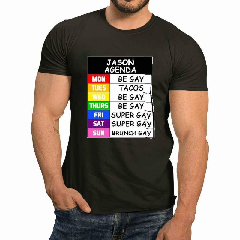 Custom Gay Agenda T-shirt Gifts For Gay Men