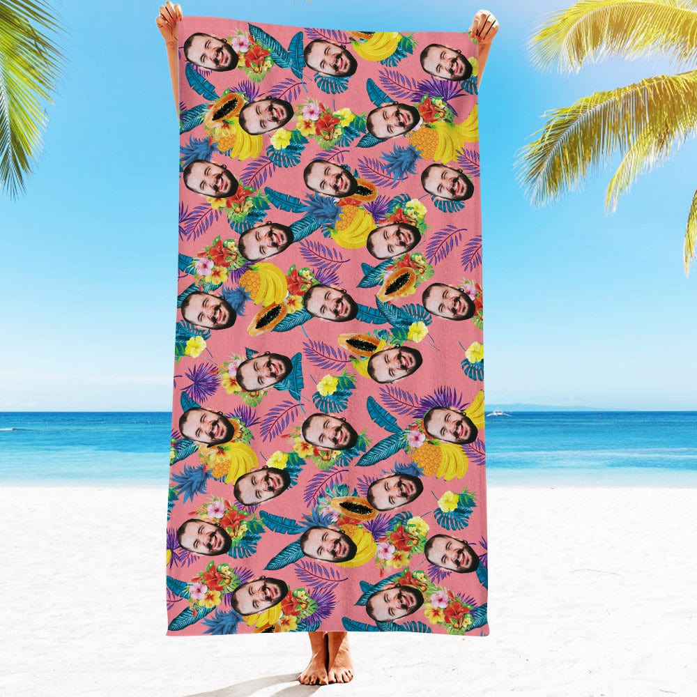 Personalized Beach Towels with Photo Custom Bananas Beach Towel - Image 2