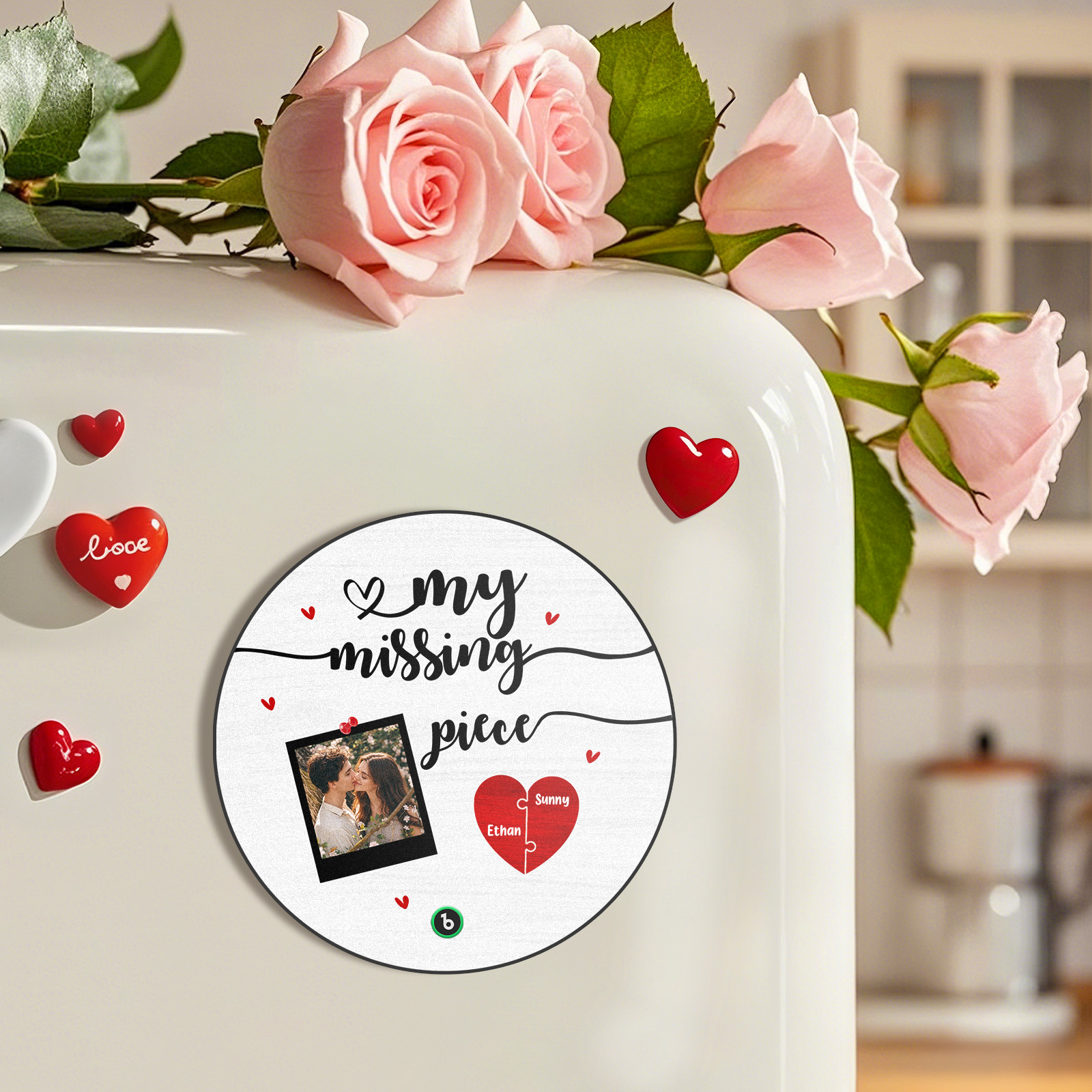My Missing Piece Custom Photo Music Fridge Magnet Personalized Fridge Magnet Anniversary Gifts Gifts for Couples - Image 2