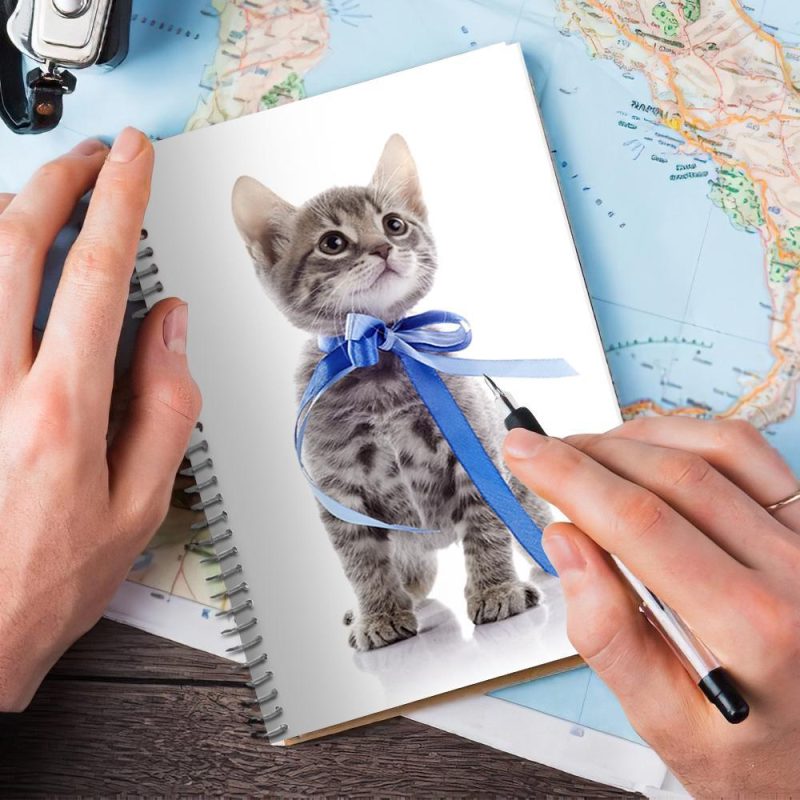 Custom Spiral Notebook With Photo Cat Gifts For Pet Lovers 14*21CM