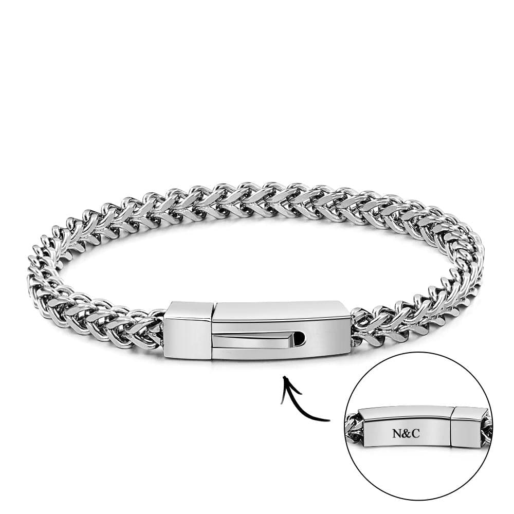 Personalized Name Bar Bracelet Simple Gift for Him