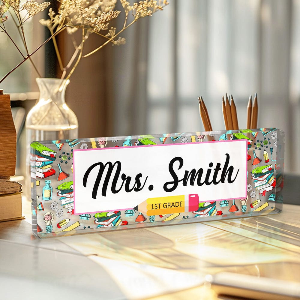 Personalized Teacher Desk Name Plate Teacher Gifts - Image 2