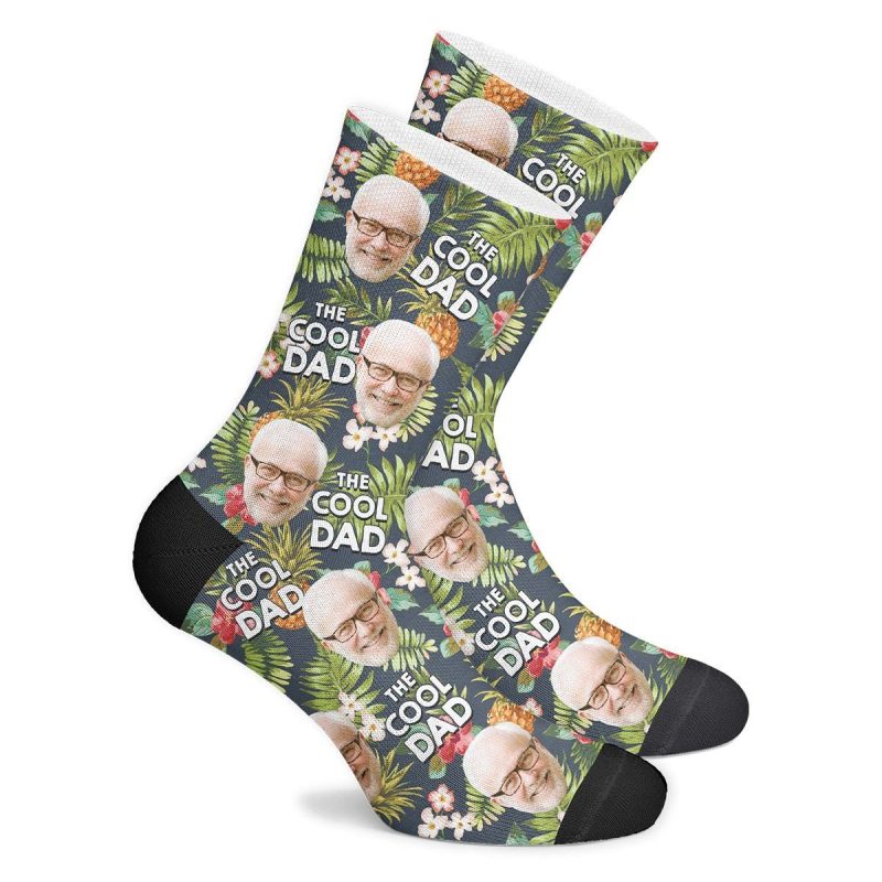 Father’s Day Socks Father’s Gift Custom Socks Hawaiian Style Socks For Cool Dad