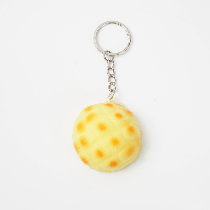 Mini Realistic Light-Colored Pineapple Bun PU Foam Squishy Stress Relief Toy Cute Bag Charm & Keychain – MyFaceBoxer