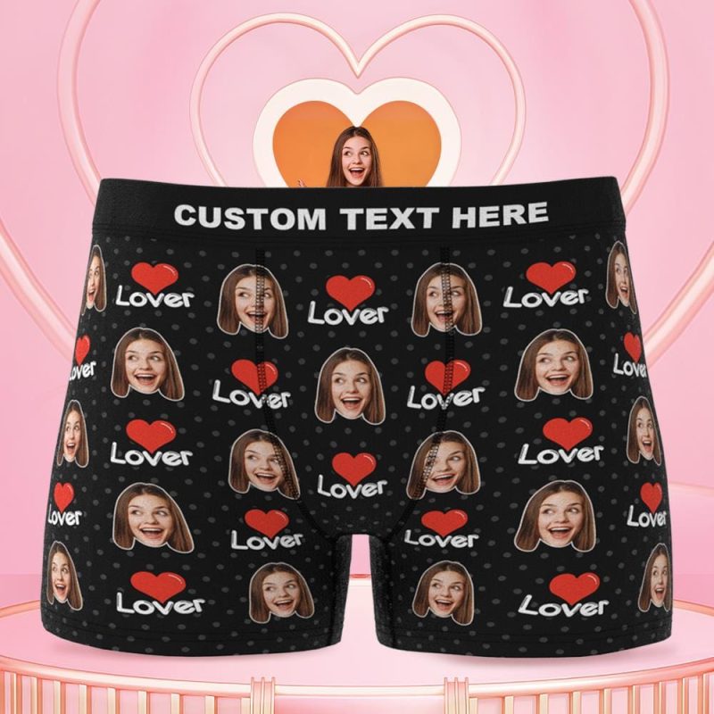 Custom Face Colorful Boxer 3D Online Preview Anniversary Gifts for Him