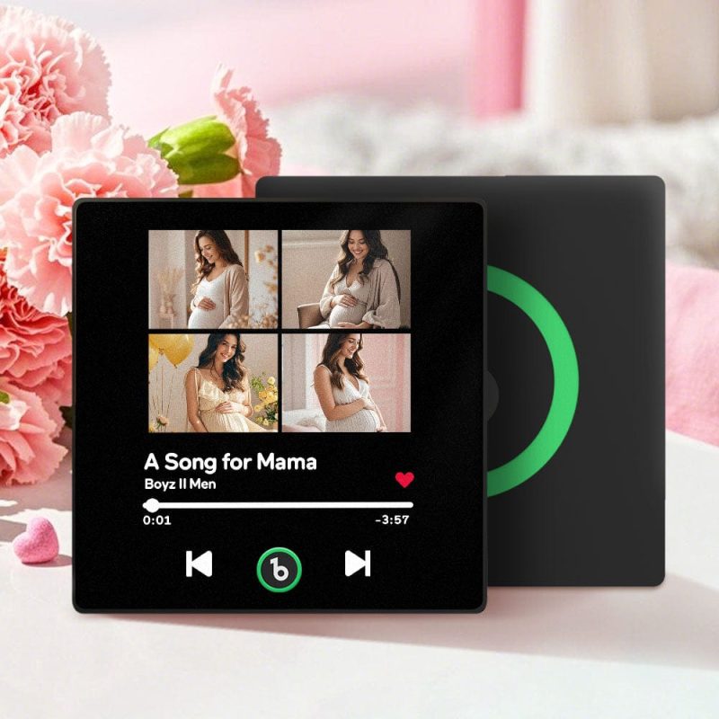 Personalised Music Fridge Magnet with 4 Photos FridgeBeats Mother’s Day Gifts for Mum