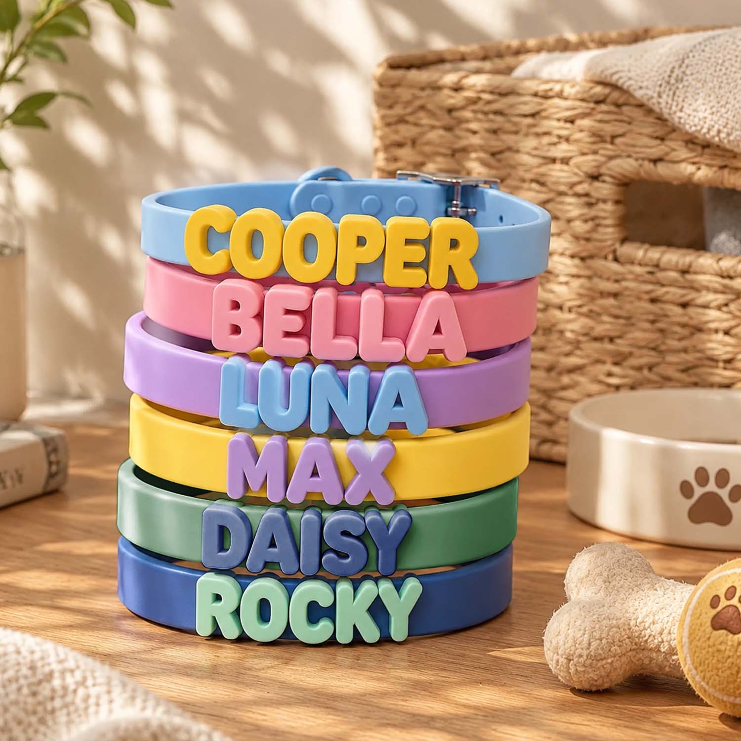 Custom Name Pet Collar With Engraved Letter Charm Personalized Waterproof Silicone Dog Collar Leash Set 8 - Image 2