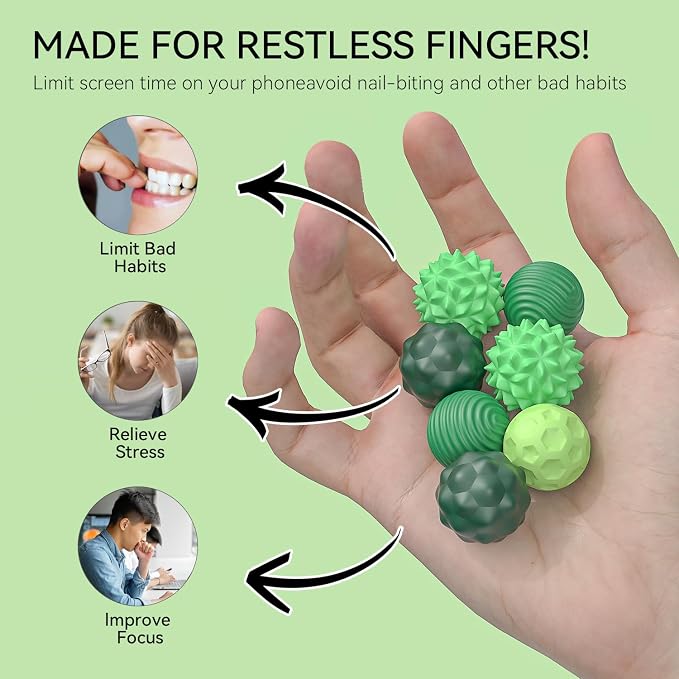 Magnetic Fidget Balls — 8-Pc Desk Set