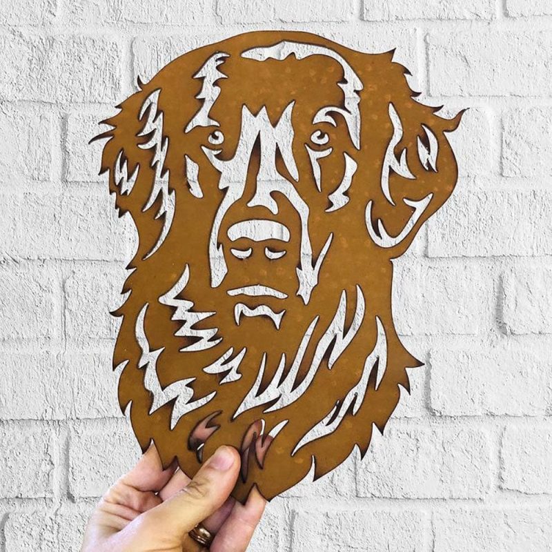 Dog Metal Wall Art Hanging Home Decor Puppy Pet Coat Hound
