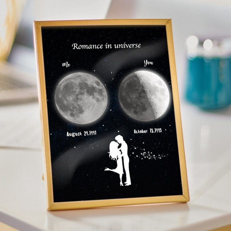 Custom Moon Plaque Acrylic Plaque Valentine’s Day Gifts For Couple