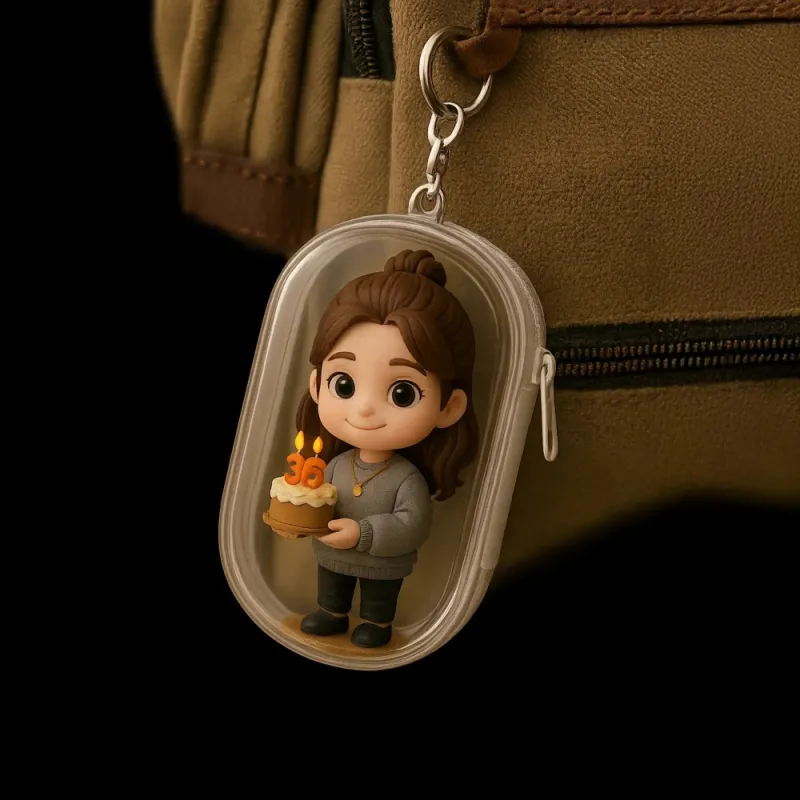 Create Your Own 3D Backpack Keychain with Photo Adorable Gift for Back to School Season