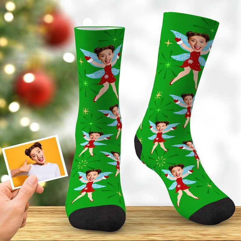 Christmas Socks Custom Face Socks Elf Christmas Gifts