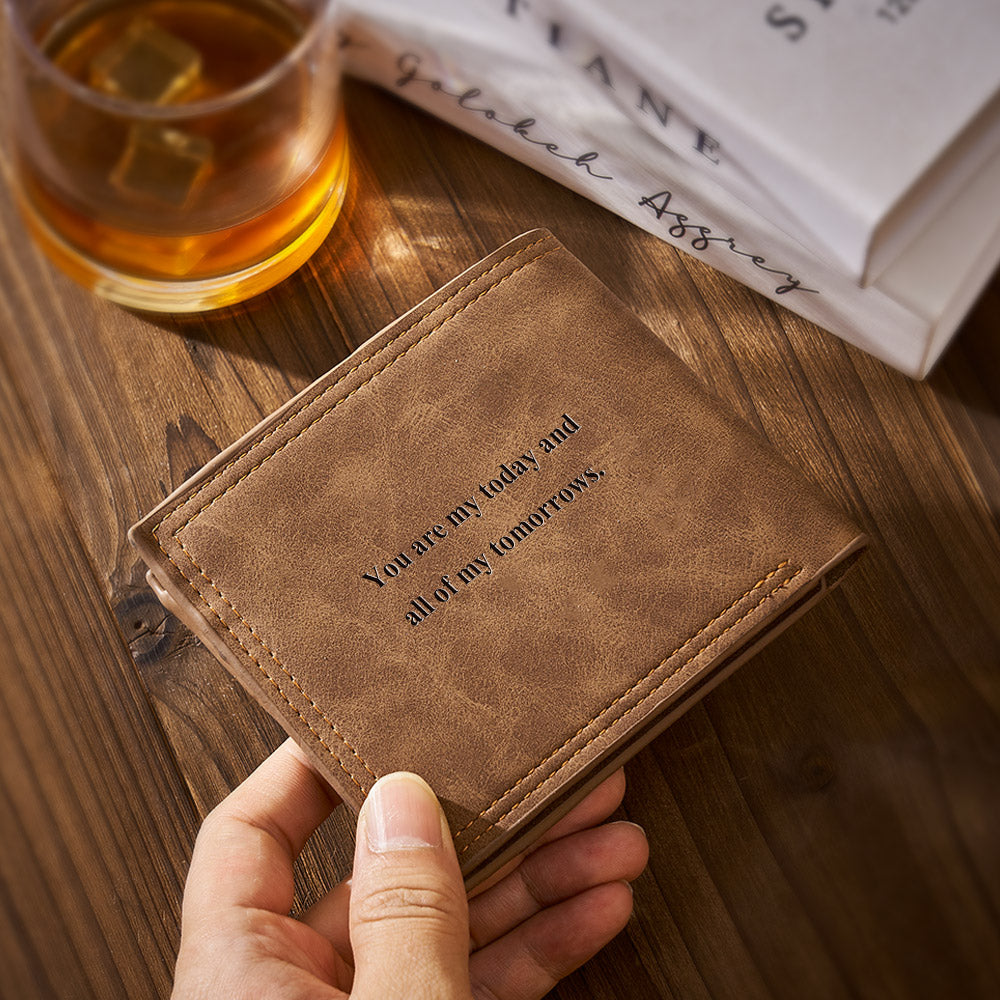 Custom Engraved Photo Wallet Men's Commemorate Gifts - Image 2