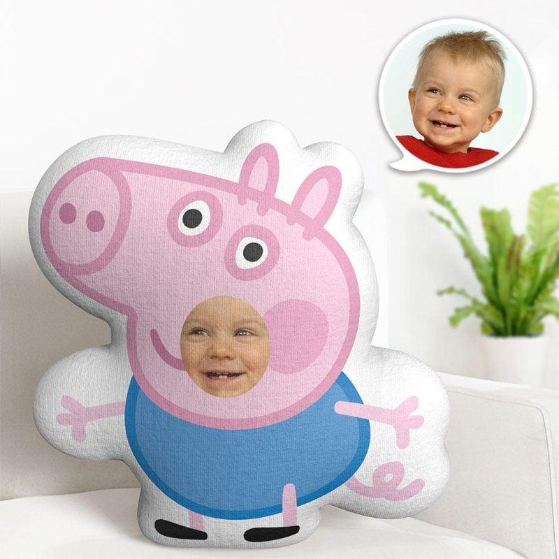 Custom Face Pillow Minime Pig Dolls George Personalized Photo Gifts for Him