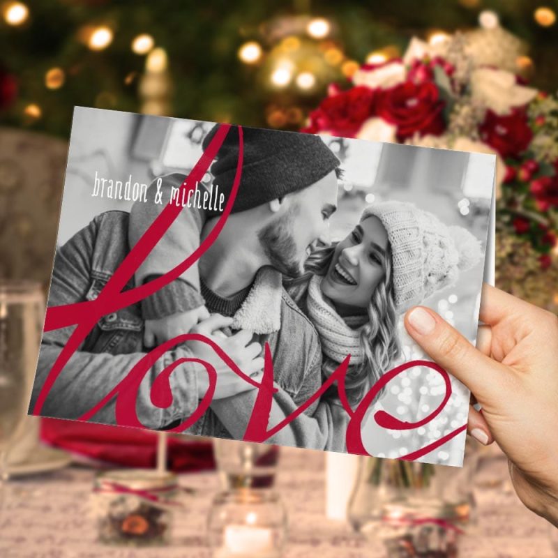 Custom Valentines Cards Love Always Photo Valentine’s Day Card Gifts For Girlfriend Boyfriend