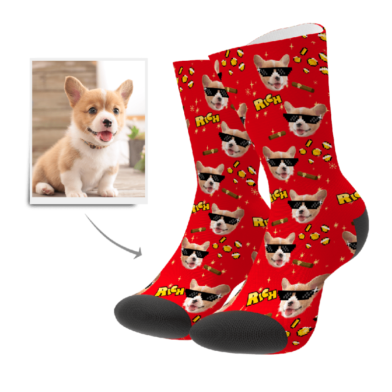 Dog Memorial Gift Custom Face Socks Christmas Gift For Dog Lovers