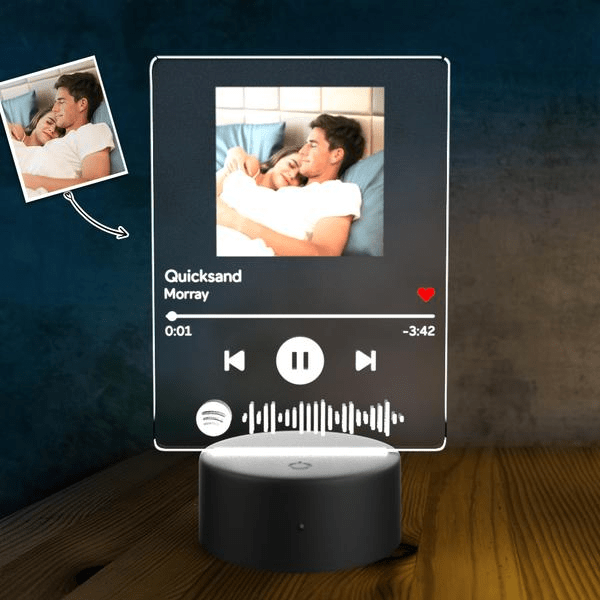 Custom Spotify Night Light Spotify with 7 Colors Valentines Day Gifts