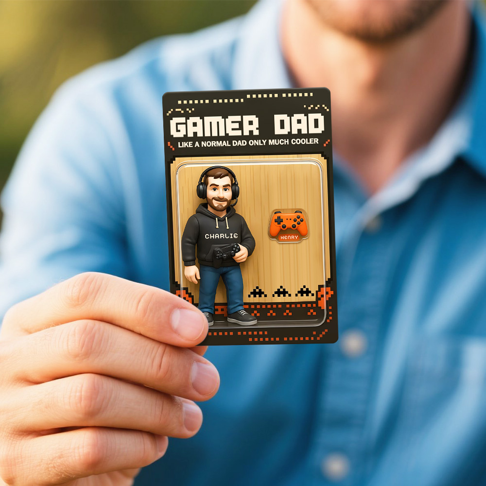 Custom Father's Day Poke Game Card Personalized Game Inspired Card Gift for Dad Father's Day KeepsakeUS - Image 2