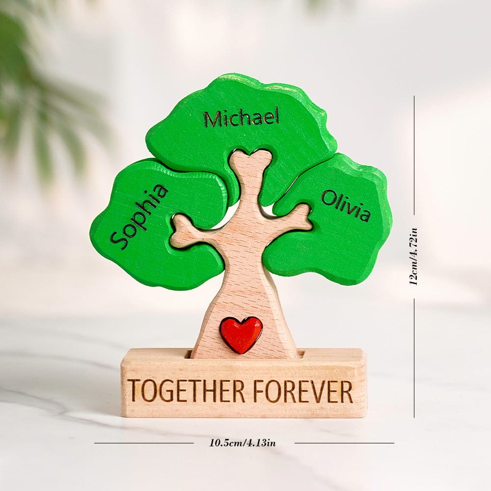 Wooden Family Tree Puzzle Custom Names Home Decor House Warming Gifts - Image 4