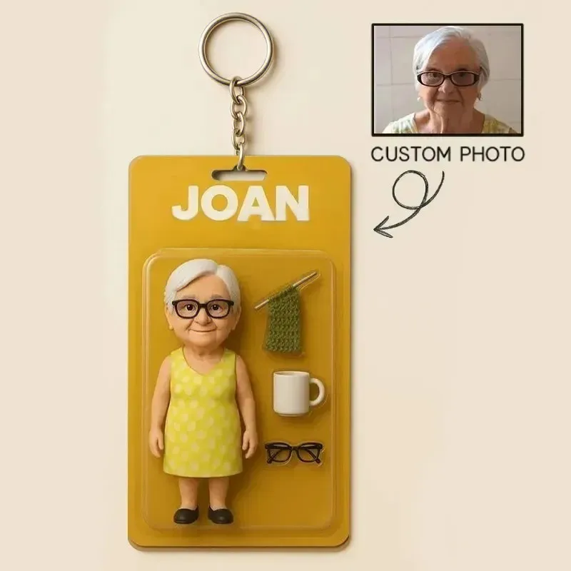 Fully Body Custom 3D Effect Action Figure Pack Packaging Toy Box Style Art Gift Personalized 2D Printing Acrylic Keychain Gift for Family - Image 2