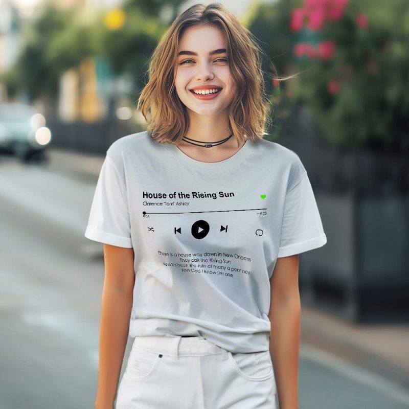 Personalized Song T-shirt Custom Song T-Shirt Gifts for Singer Fans