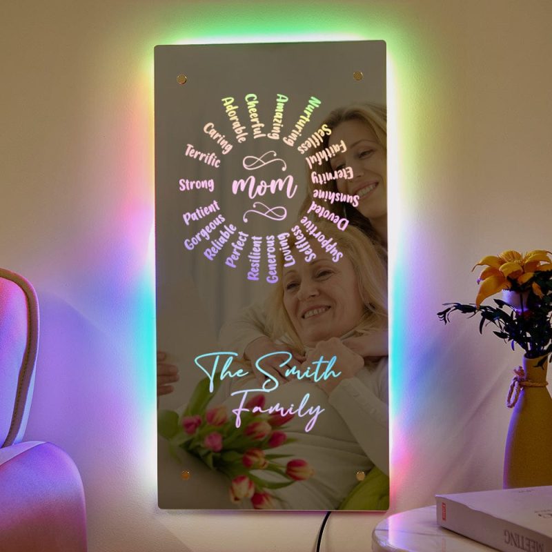 Personalized Name Mirror Light Mother’s Day Gift