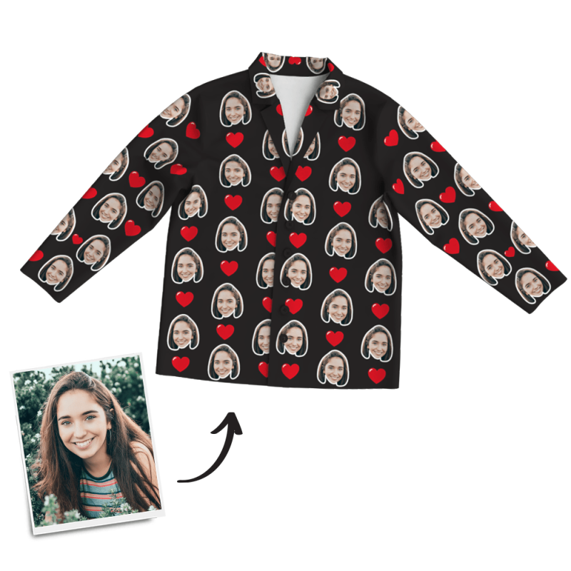 Personalized Nightwear Custom Pajama Gifts For Wife Valentines Day Gifts – Heart