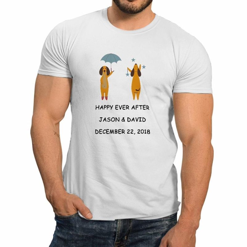 Gifts For Gay Couples Custom LGBT Shirt Custom Anniversary T-shirt