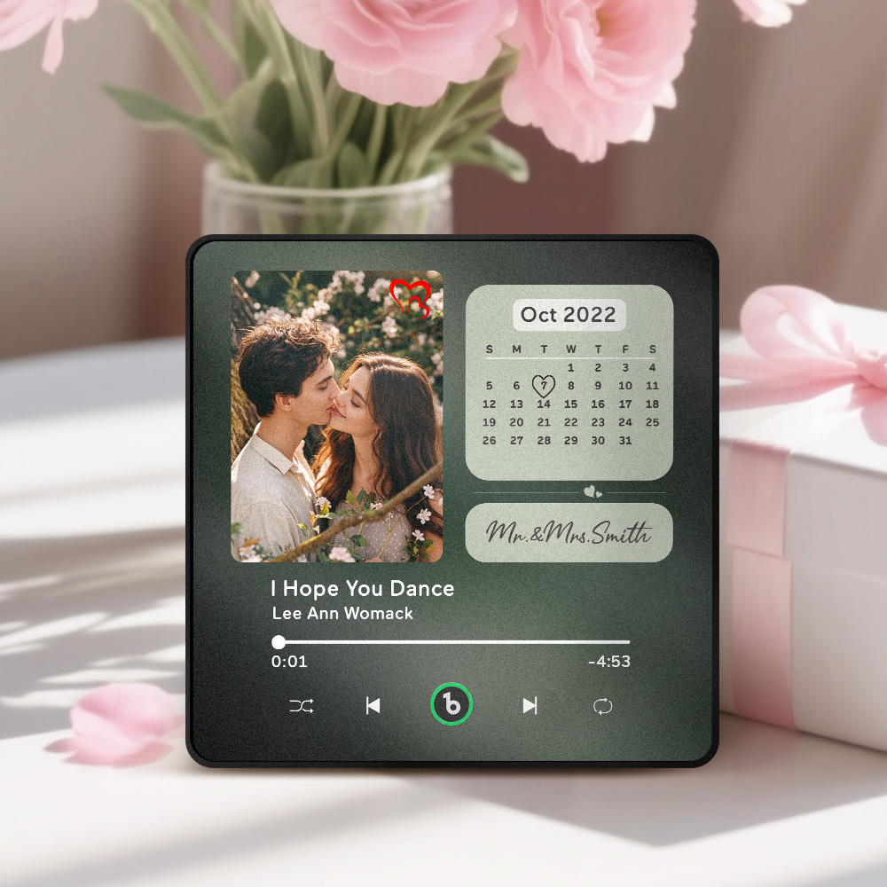 Custom Music Fridge Magnet Personalized Photo Calendar Fridge Magnet With Music That Can Play Song Calendar Gifts Anniversary Gifts for CoupleUS - Image 2