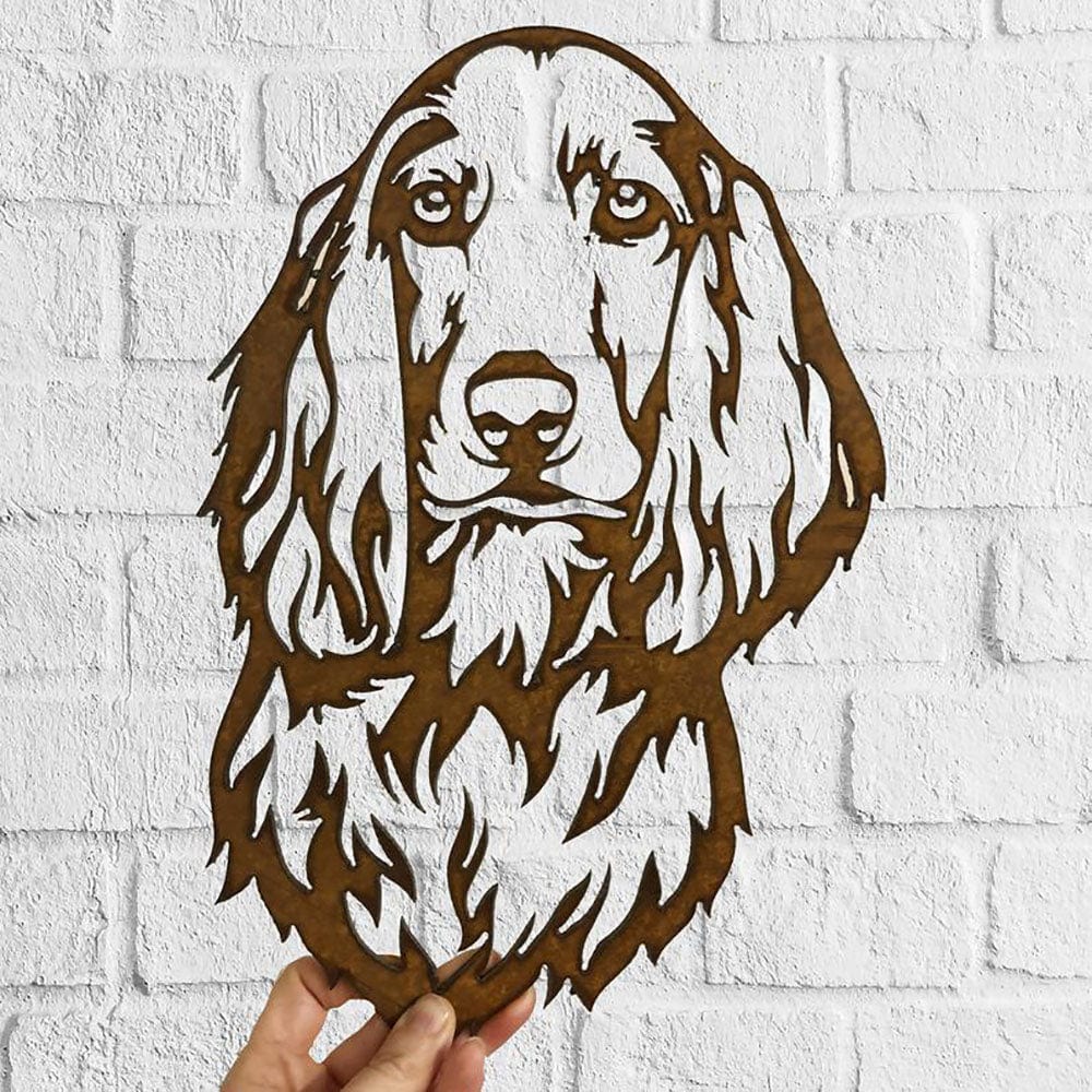 Dog Metal Wall Art Hanging Home Decor Puppy Pet Cocker Spaniel