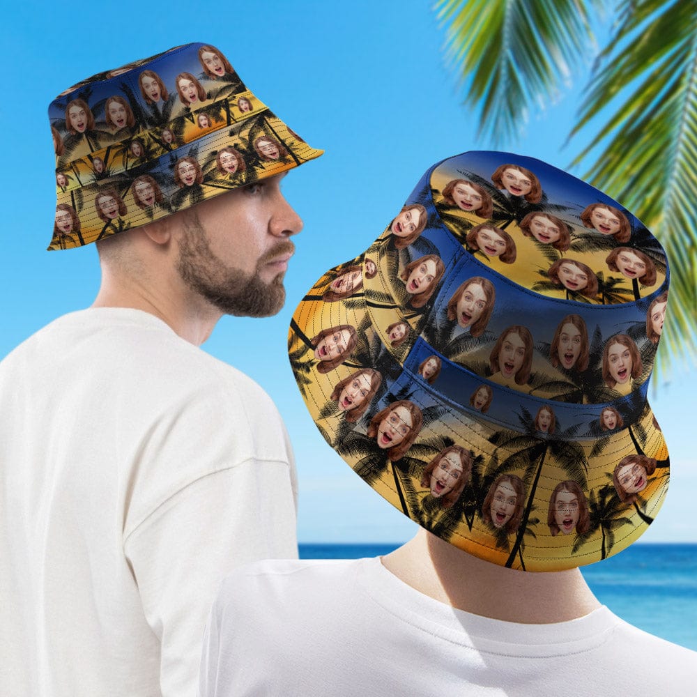 Personalized Bucket Hat Double-Side-Wear Funny Hawaiian Style Reversible Fisherman Hat - Image 3