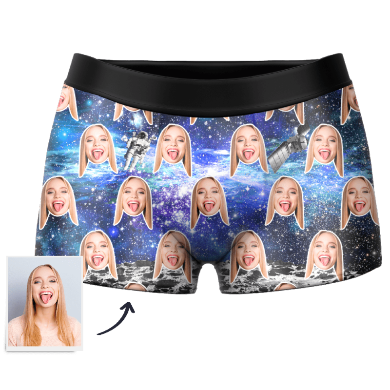 Birthday Gift For Boyfriend Face Boxer Shorts – Galaxy