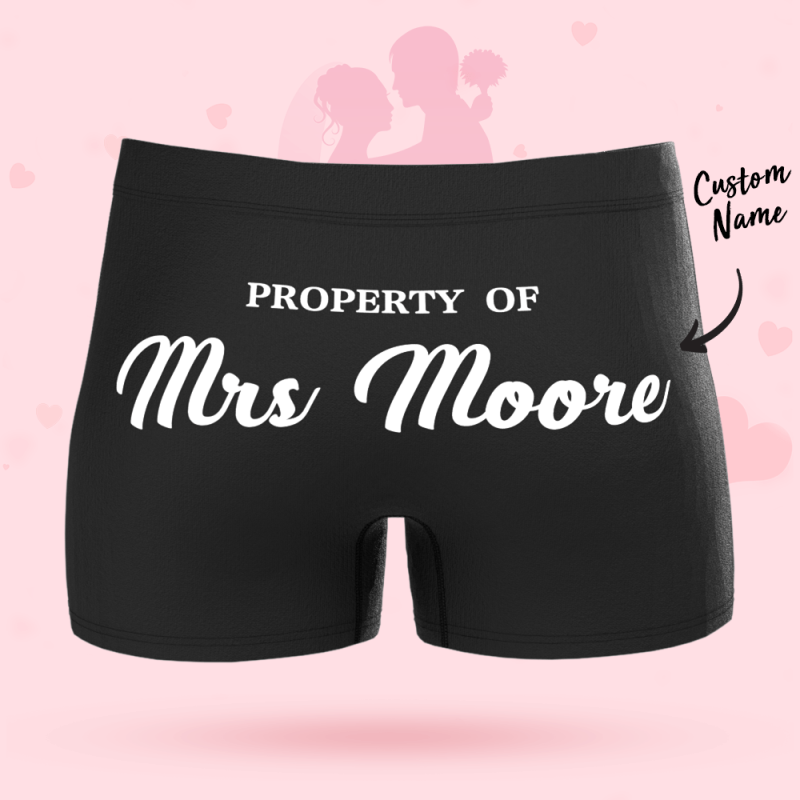 Custom Name Boxers Funny Wedding Gifts for Bridegroom Unique Groomsmen Gifts