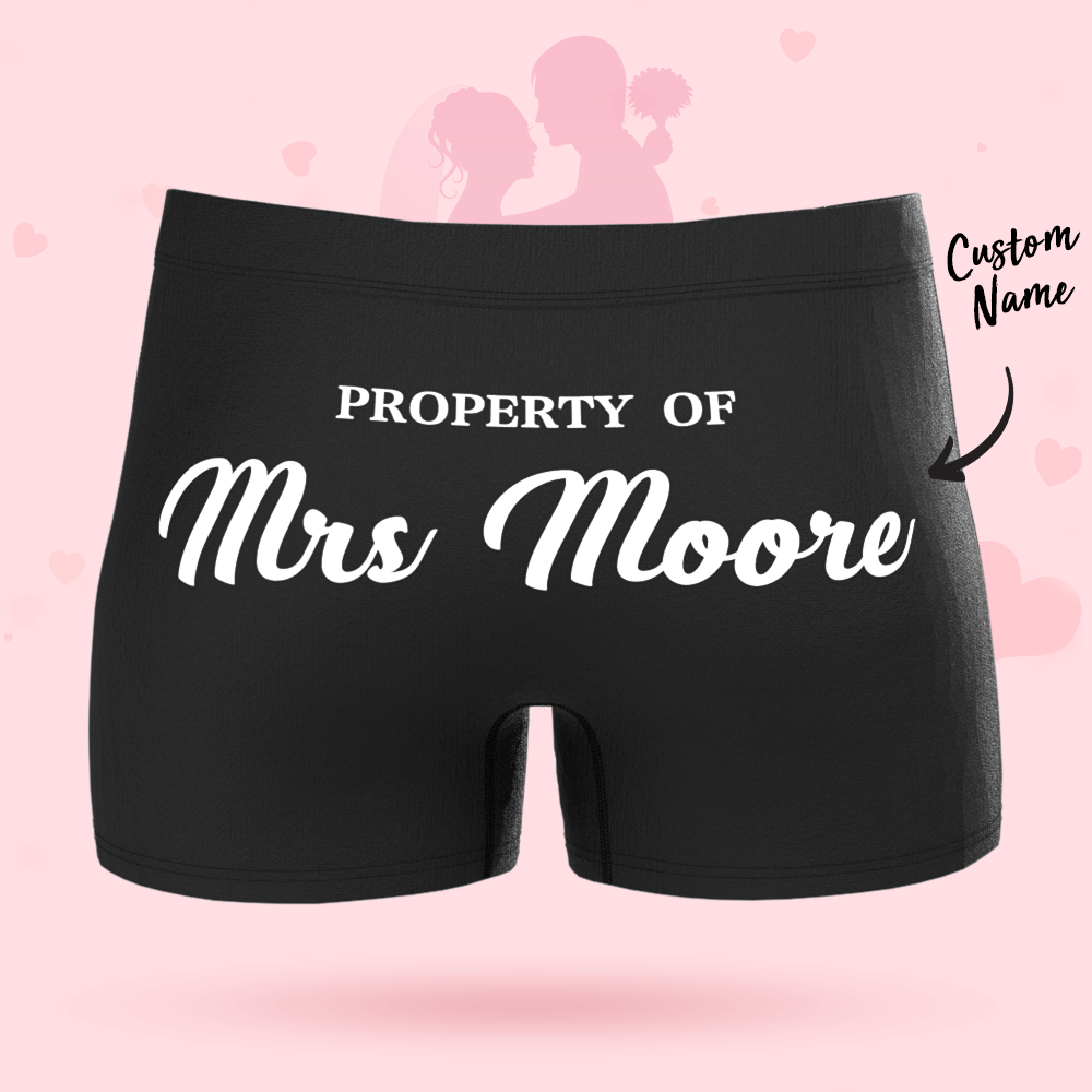 Custom Name Boxers Funny Wedding Gifts for Bridegroom Unique Groomsmen Gifts