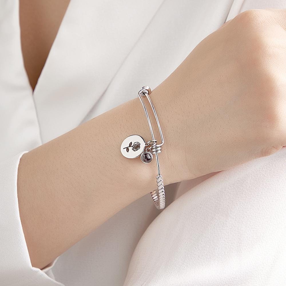 Custom Projection Bracelet Birthday Flower Valentine's Day Gift - Image 4