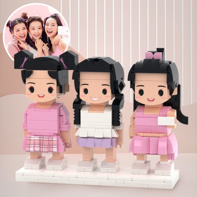 Gifts for Bestie 3 People Full Custom Brick Figures Custom Brick Figures Small Particle Block Toys 2023 Christmas Gifts