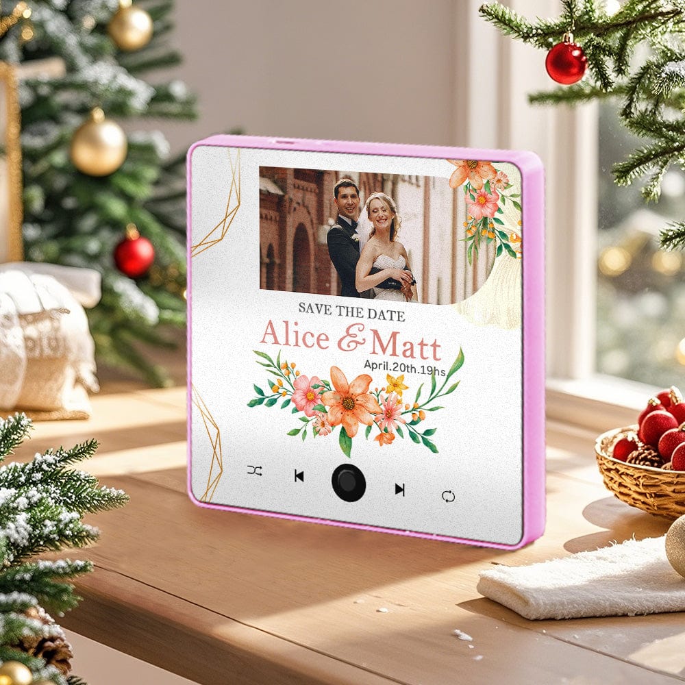 Custom Wedding Photo Music Fridge Magnet Personalized Music Magnets Can Play Songs Christmas Gift for Couples - Image 2