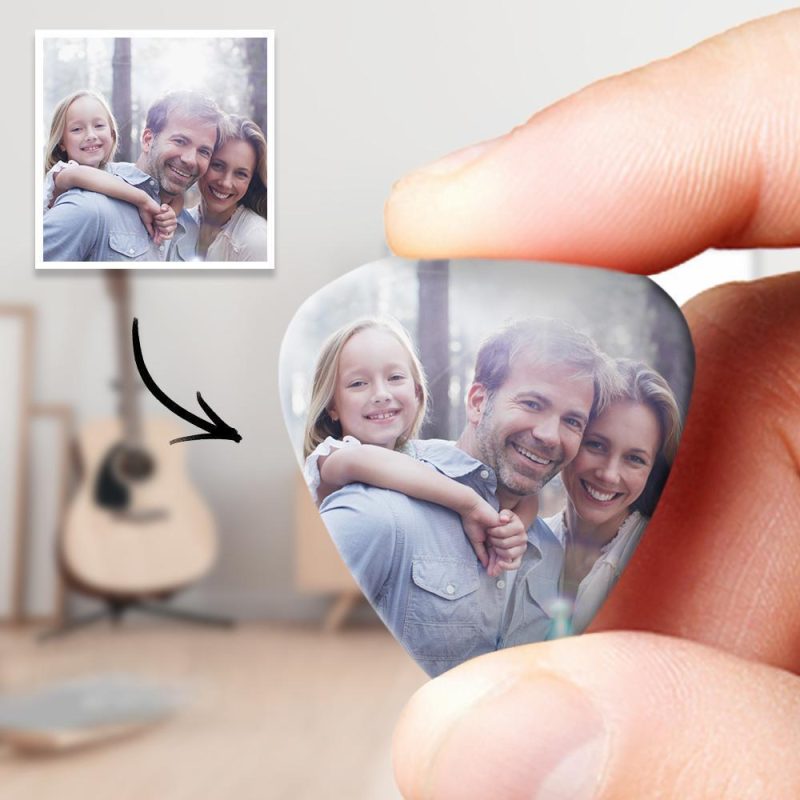 Father’s Day Gift Custom Photo Guitar Pick Family Gift – 12pcs