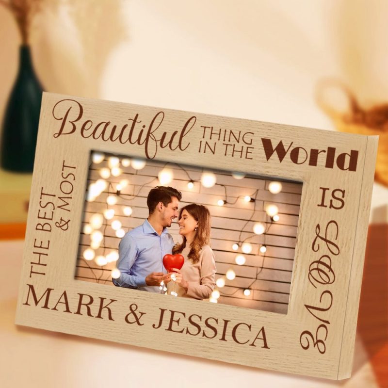 Custom Photo Frame Love Quotes Personalized Picture Frame Birthday Gift for Her