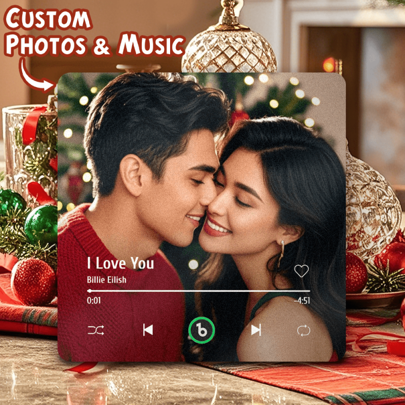 Custom Music Fridge Magnet New 4.0 Upgrade Colorful Frame Album Fridge Magnet Music Wall Photo Sticker Music Movement That Can Be Played Christmas Gift for Couple