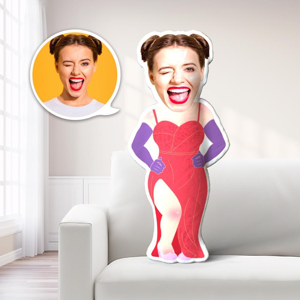Sexy Girl Photo Pillow Cat Face Pillow Personalized Pet Pillow Costume MiniMe Doll - Image 2