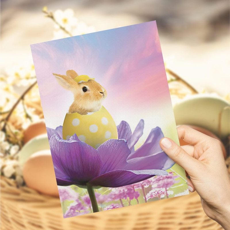 Happy Easter Card Easter Bunny Greeting Card Easter Egg Card For Him