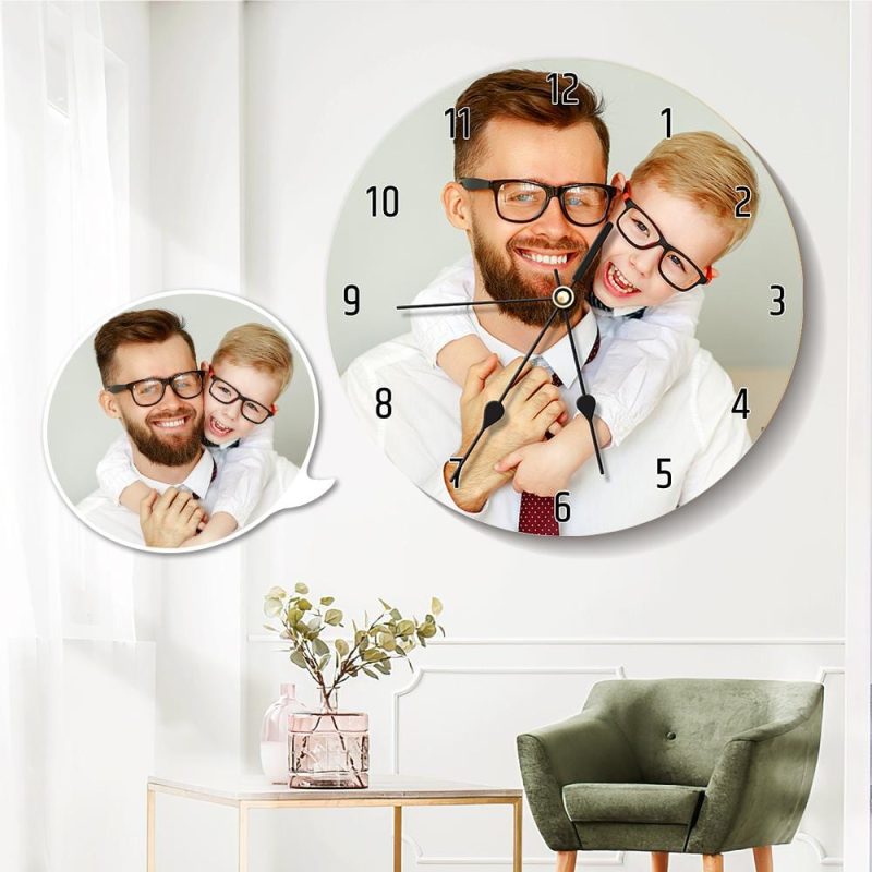 Custom Clock Custom Wall Clock Father’s Day Gift For Dad – 25*25cm