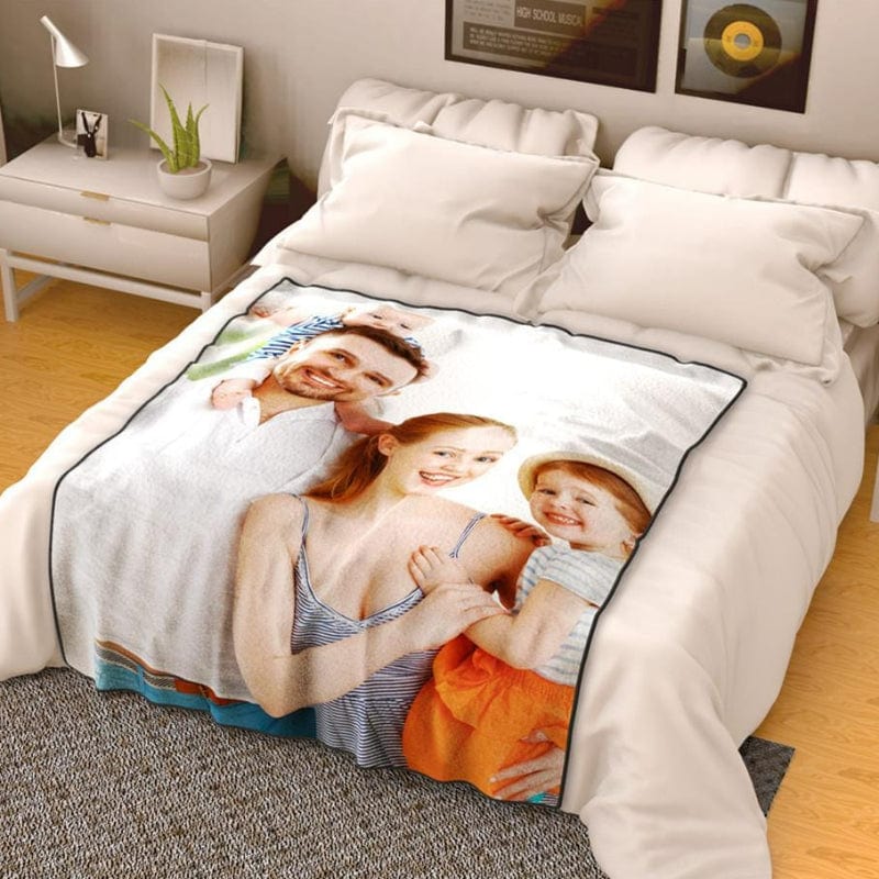 Custom Blanket Fleece Blanket Gift for Father